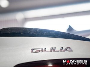 Alfa Romeo Giulia Trunk Spoiler - Carbon Fiber - QV Style - Feroce Carbon - Forged Carbon